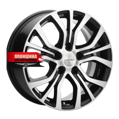 Диск литой KHOMEN WHEELS KHW1608 6,5J16 PCD5*120 ET51 DIA65,1 BLACK-FP (WHS506034)
