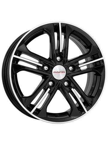 Диск литой K&K TRINITY 6J15 PCD5*112 ET45 DIA66,6 алмаз черный (9260)