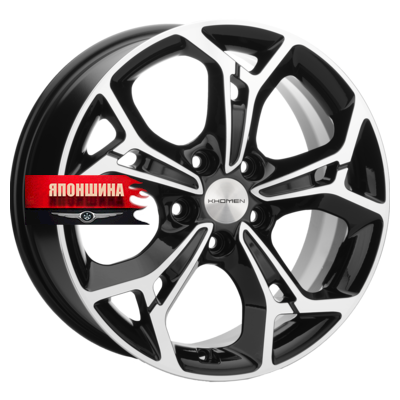 Диск литой KHOMEN WHEELS KHW1702 7J17 PCD5*108 ET50 DIA63,35 BLACK-FP (WHS522735)