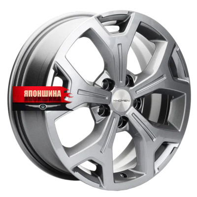 Диск литой KHOMEN WHEELS KHW1710 6,5J17 PCD5*114,3 ET40 DIA64,1 GRAY (WHS509059)