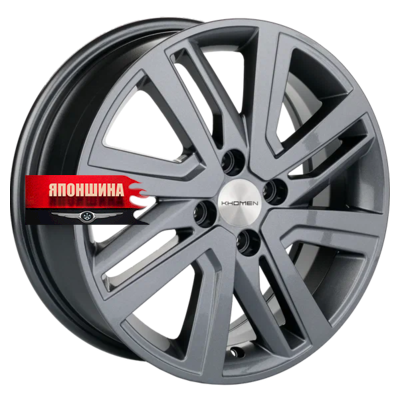 Диск литой KHOMEN WHEELS KHW1609 6J16 PCD4*100 ET41 DIA60,1 GRAY (WHS507829)