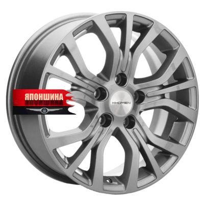 Диск литой KHOMEN WHEELS KHW1608 6,5J16 PCD5*114,3 ET45 DIA60,1 GRAY (WHS527706)