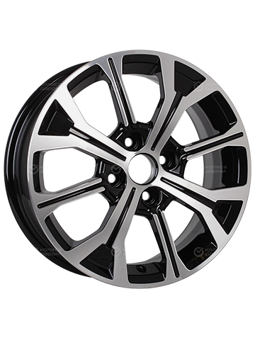 Диск литой K&K КС945 6J15 PCD4*100 ET46 DIA54,1 алмаз черный (23963)