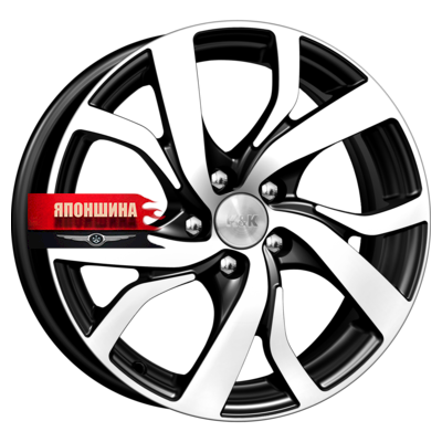 Диск литой K&K ПАЛЕРМО-ОРИГИНАЛ 6,5J16 PCD5*105 ET38 DIA56,6 АЛМАЗ ЧЕРНЫЙ (WHS510405)