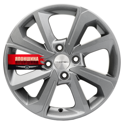Диск литой KHOMEN WHEELS KHW1501 6J15 PCD4*100 ET46 DIA54,1 GRAY (WHS499798)