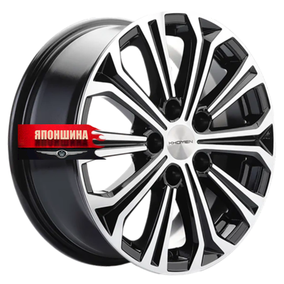 Диск литой KHOMEN WHEELS KHW1610 6,5J16 PCD5*108 ET45 DIA60,1 BLACK-FP (WHS527714)