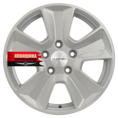 Диск литой KHOMEN WHEELS KHW1601 6,5J16 PCD5*114,3 ET50 DIA66,1 F-SILVER (WHS498523)