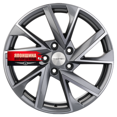 Диск литой KHOMEN WHEELS KHW1714 7J17 PCD5*114,3 ET50 DIA67,1 GRAY-FP (WHS498173)