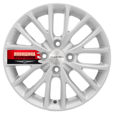 Диск литой KHOMEN WHEELS KHW1506 6J15 PCD4*100 ET40 DIA60,1 F-SILVER (WHS498519)