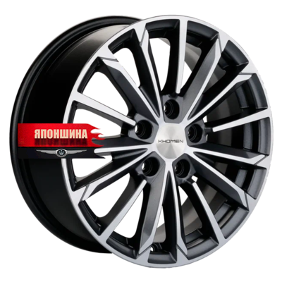 Диск литой KHOMEN WHEELS KHW1611 6,5J16 PCD5*108 ET50 DIA63,3 GRAY-FP (WHS498183)