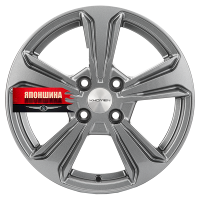 Диск литой KHOMEN WHEELS KHW1502 6J15 PCD4*100 ET46 DIA54,1 GRAY (WHS497876)